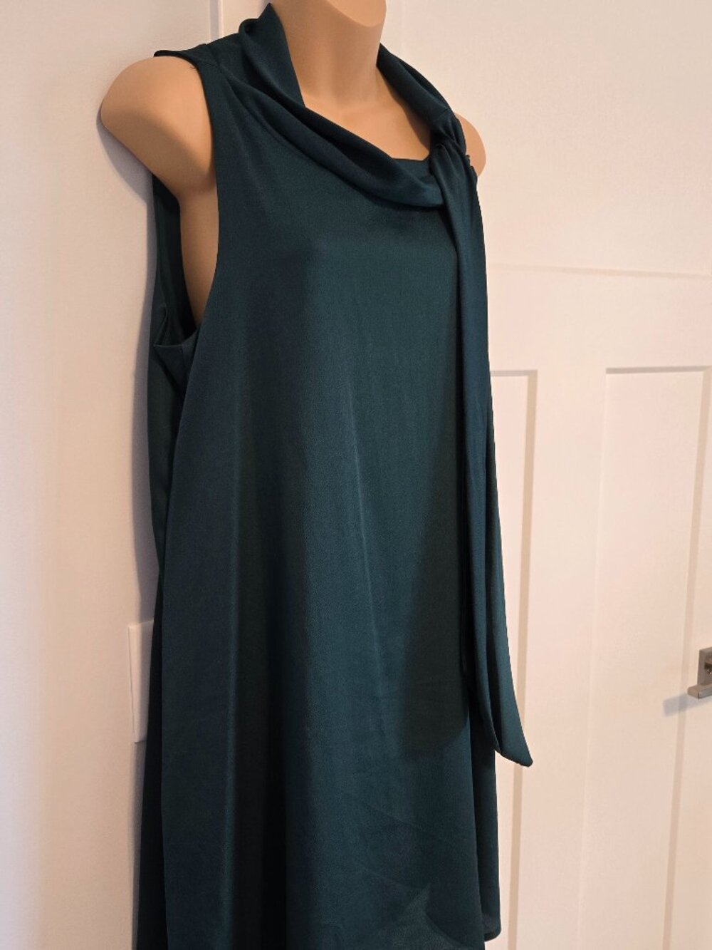 Sz 12 Robbie Bee HUNTER GREEN Sleeveless Dress